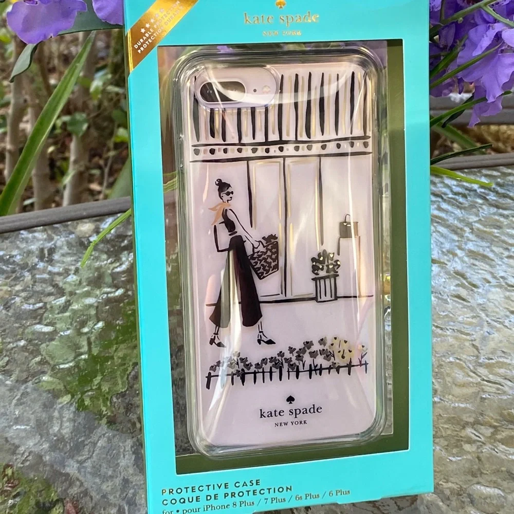 Kate Spade Black & White Market Stroll iPhone Case